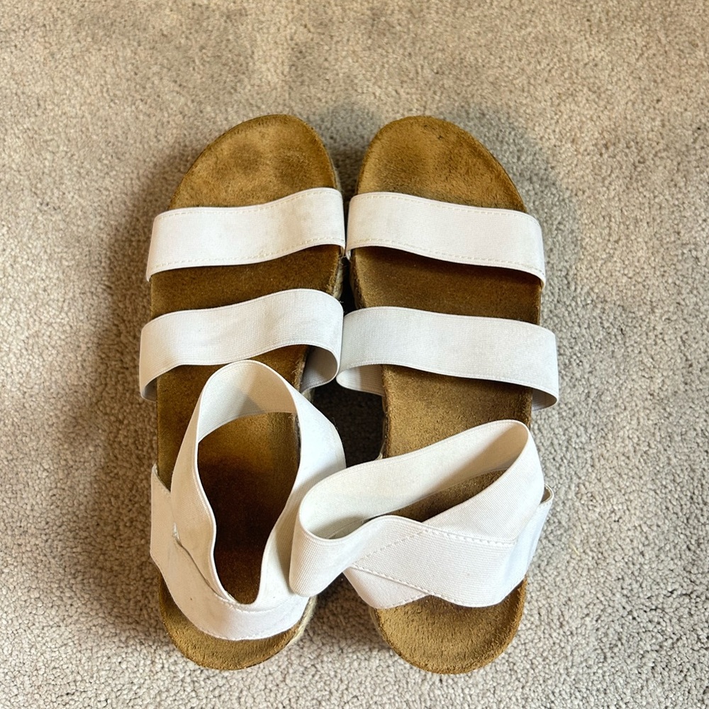 White Platform Sandals - Picture 2 of 5